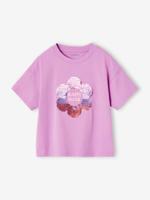 Meisjesshirt met lovertjes paars