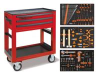 Beta BW 5000S R/3M Service wagen | Rood | 3 laden | 189 delig Assortiment - 050006333