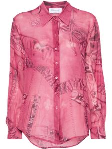 Blumarine chemise à imprimé graphique - Rose