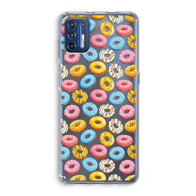Pink donuts: Motorola Moto G9 Plus Transparant Hoesje