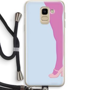 Pink panty: Samsung Galaxy J6 (2018) Transparant Hoesje met koord