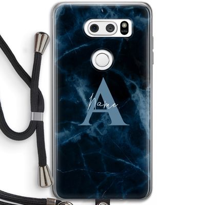 Midnight Marble: LG V30 Transparant Hoesje met koord