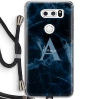 Midnight Marble: LG V30 Transparant Hoesje met koord