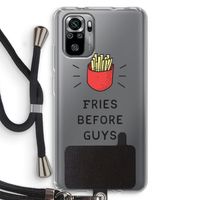 Fries before guys: Xiaomi Redmi Note 10S Transparant Hoesje met koord
