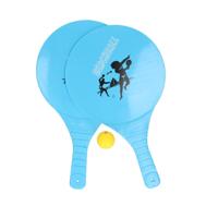 Beachball setje - blauw - 2 batjes en 1 balletje - buitenspeelgoed beachballset Beachball setje - blauw - 2 batjes en 1 balletje - buitenspeelgoed beachballset