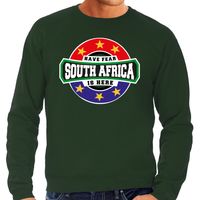 Have fear South Africa is here / Zuid Afrika supporter sweater groen voor heren - thumbnail