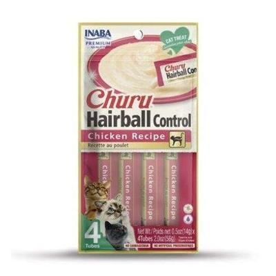 INABA Churu Haarbal Kip - Kattensnoepje - 4x14 g