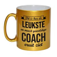 Meest geweldige Coach eruitziet - Cadeau koffiemok - beker - goud - 330 ml - verjaardag / bedankt