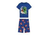 Korte kinder pyjama Minecraft (Blauw, 134/140)