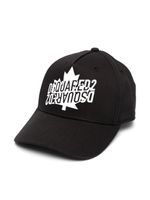 DSQUARED2 KIDS casquette en coton à logo imprimé - Noir