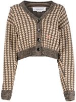 Victoria Beckham cardigan en laine mérinos - Marron - thumbnail