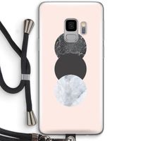 Marmeren cirkels: Samsung Galaxy S9 Transparant Hoesje met koord