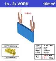 SEP Verdeelkam 1f Vork 2p 36mm blauw F01102B06