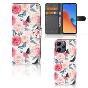 Xiaomi Redmi 12 Hoesje Butterfly Roses