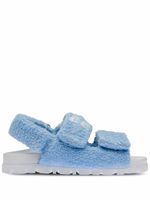Miu Miu sandales en éponge à attache scratch - Bleu Miu Miu sandales en éponge à attache scratch - Bleu