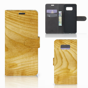 Samsung Galaxy S8 Plus Book Style Case Licht Hout