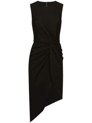 Dolce & Gabbana robe drapée à design sans manches - Noir