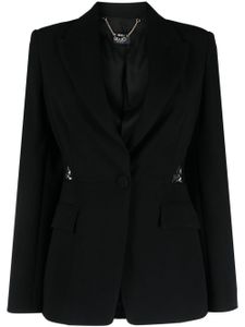 LIU JO blazer boutonné à empiècements en dentelle - Noir