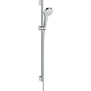 Hansgrohe Croma Select S Vario glijstangset met Croma Select S Vario handdouche 90cm met Isiflex`B doucheslang 160cm wit/chroom 26572400