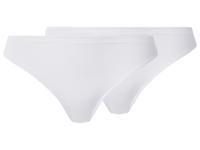 esmara Set van 2 dames strings (Wit, L (44-46))