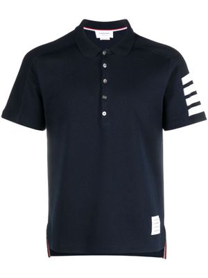 Thom Browne polo à 4 bandes signature - Bleu