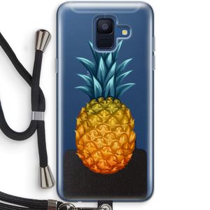 Grote ananas: Samsung Galaxy A6 (2018) Transparant Hoesje met koord
