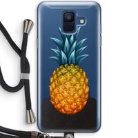Grote ananas: Samsung Galaxy A6 (2018) Transparant Hoesje met koord