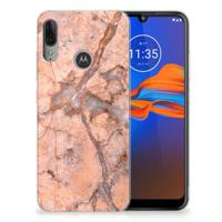 Motorola Moto E6 Plus | TPU | Siliconen hoesje | Marmer Oranje