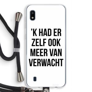 Meer verwacht: Samsung Galaxy A10 Transparant Hoesje met koord