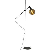 Masterlight Vloerlamp zwartBounty verstelbaar met rond glas - 1471-05-05-3