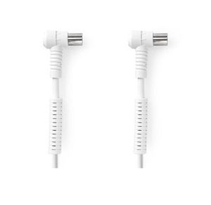 Nedis Coaxkabel 120 dB IEC (Coax) Male Haaks IEC (Coax) Female Haaks 5,0 m Wit