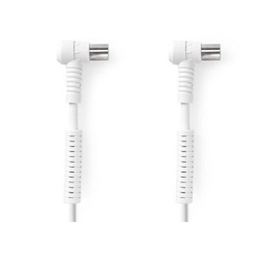 Nedis Coaxkabel 120 dB IEC (Coax) Male Haaks IEC (Coax) Female Haaks 5,0 m Wit