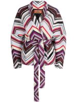 Missoni veste ceinturée à motif zigzag - Rose