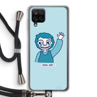 Zwaai: Samsung Galaxy A12 Transparant Hoesje met koord