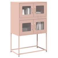 Hoge kast 68x39x107 cm staal roze