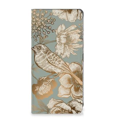 Smart Cover voor Nokia XR21 Vintage Bird Flowers Smart Cover voor Nokia XR21 Vintage Bird Flowers