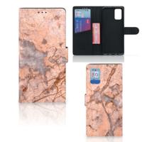 Samsung Galaxy A02s | M02s | Bookcase | Marmer Oranje