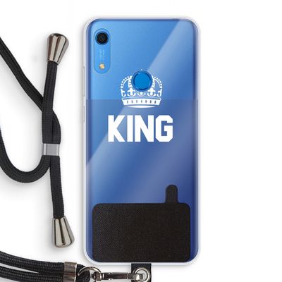 King zwart: Huawei Y6s Transparant Hoesje met koord
