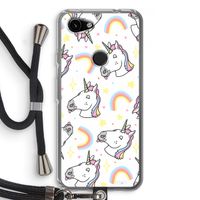 Rainbow Unicorn: Pixel 3a Transparant Hoesje met koord