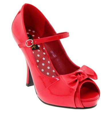 Mary Jane Peep Toe Shoes Red with Bow-35 (NL) / 2 (UK) | 40% korting Mary Jane Peep Toe Shoes Red with Bow-35 (NL) / 2 (UK) | 40% korting
