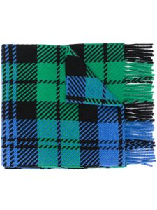 Mackintosh écharpe frangée à motif tartan - Bleu