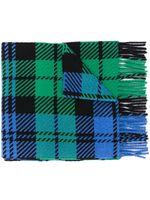 Mackintosh écharpe frangée à motif tartan - Bleu - thumbnail