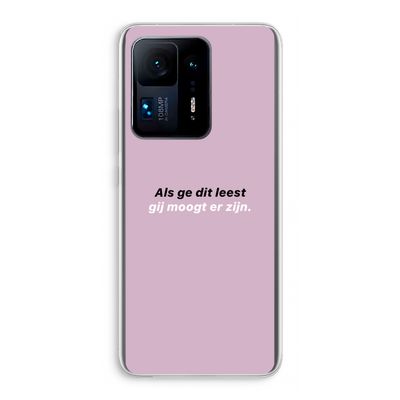 gij moogt er zijn: Xiaomi Mi Mix 4 Transparant Hoesje