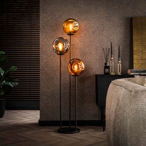 LifestyleFurn Vloerlamp 'Shahid' Glas, 3-lamps