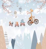 Dutch Cute Walls- Flying Cyclist 265x280cm - CW6033-1
