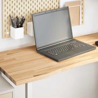 Bureaublad rechthoekig 120x60x2,5 cm onbehandeld eikenhout