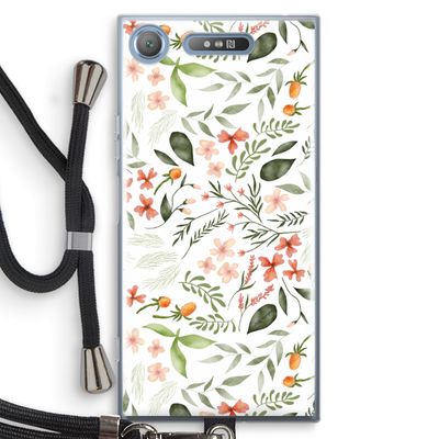 Sweet little flowers: Sony Xperia XZ1 Transparant Hoesje met koord