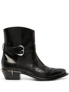 Roberto Cavalli bottines Tiger Tooth en cuir - Noir