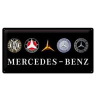 Mercedes Benz Logo's Metalen Bord 25 x 50 cm - thumbnail