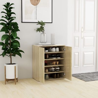 VidaXL Schoenenkast 60x35x70 cm bewerkt hout sonoma eikenkleurig